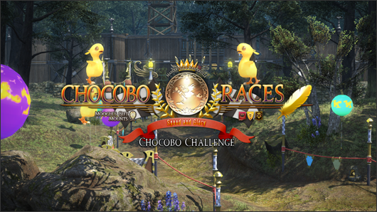 Desafios de corrida de chocobos no Gold Saucer
