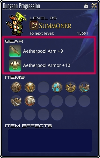 Melhoria de equipamento Aetherpool em Palace of the Dead