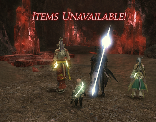 Efeito que impede o uso de itens em Palace of the Dead